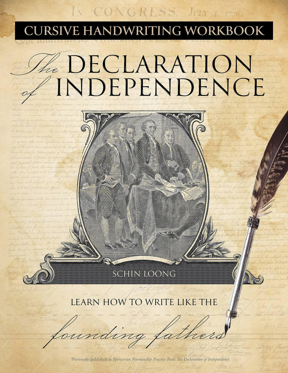 Cursive Handwriting Workbook: The Declaration of Independence – Stable ...