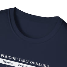 Periodic Table of Dashes T-Shirt — Grammar Nerd