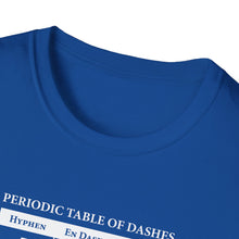 Periodic Table of Dashes T-Shirt — Grammar Nerd