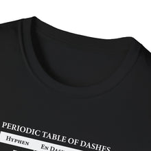 Periodic Table of Dashes T-Shirt — Grammar Nerd