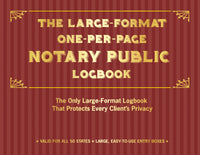 Large-Format One-Per-Page Notary Public Logbook