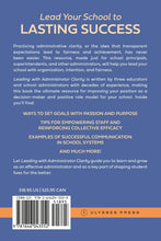 Leading with Administrator Clarity - Back Cover