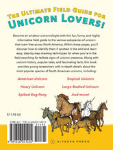 Field Guide to Unicorns of North America - Back Cover