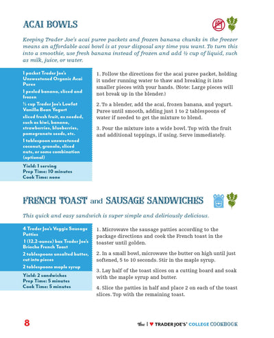 The I Love Trader Joe's College Cookbook: 10th Anniversary Edition