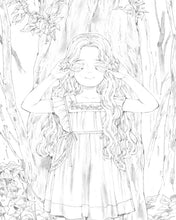 Happy Moments: Forest Girl's Coloring Book - Interior 1