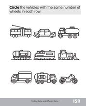The Cars, Trucks, Trains, and Planes Pre-K Workbook - Interior 9
